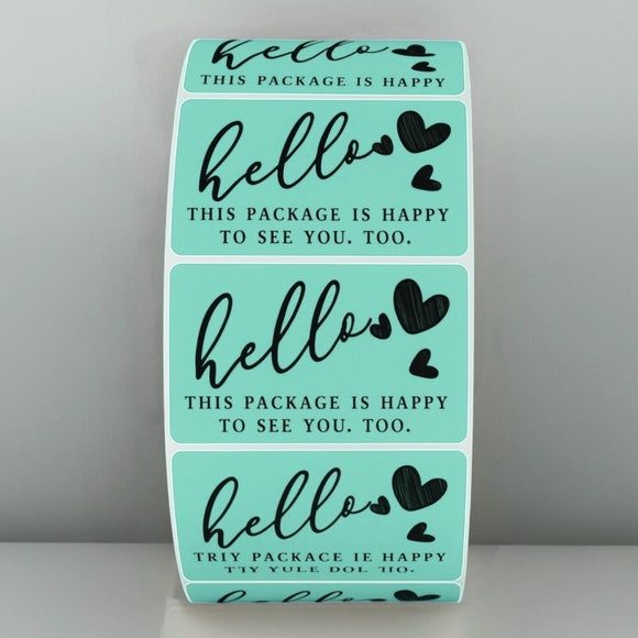 Hello this package is happy to see you too sticker | 8 COLORS TO CHOOSE FROM - Picture 5 of 11